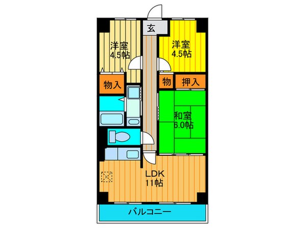 ブリランテ鶴見の物件間取画像